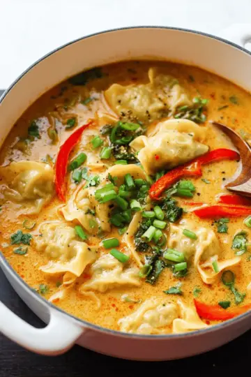 Red Curry Dumpling Soup