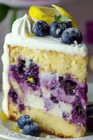 Lemon Blueberry Cheesecake Cake