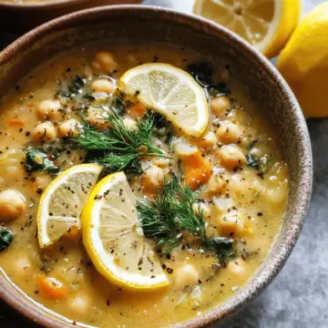 Lemony Greek Chickpea Soup