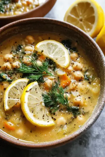Lemony Greek Chickpea Soup