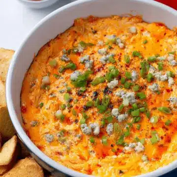 Easy Shortcut Buffalo Chicken Dip with Rotisserie Chicken