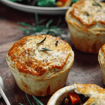 Roasted Autumn Vegetable Pot Pies