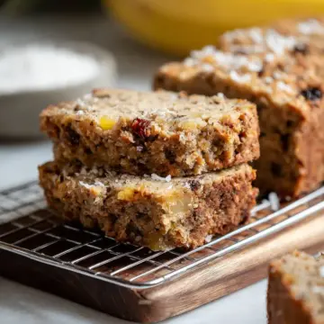Vegan Coconut Pineapple Banana Bread