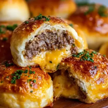 Garlic Parmesan Cheeseburger Bombs Recipe