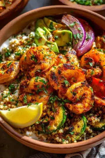 Grilled Shrimp Grain Bowl