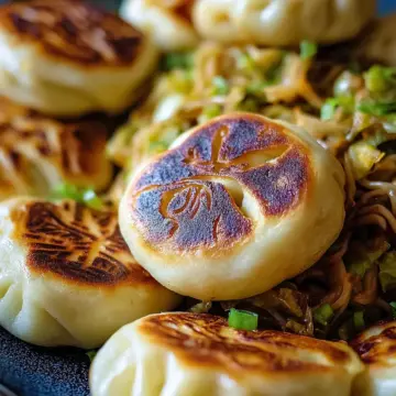 Pan-Fried Cabbage and Noodle Buns
