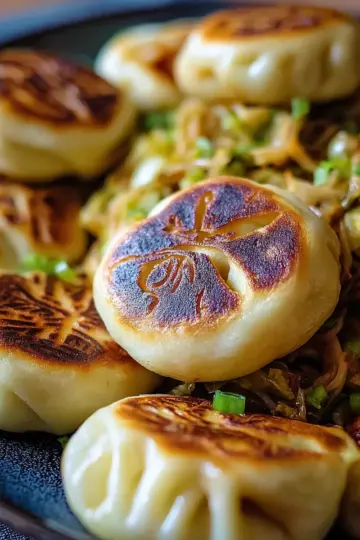 Pan-Fried Cabbage and Noodle Buns