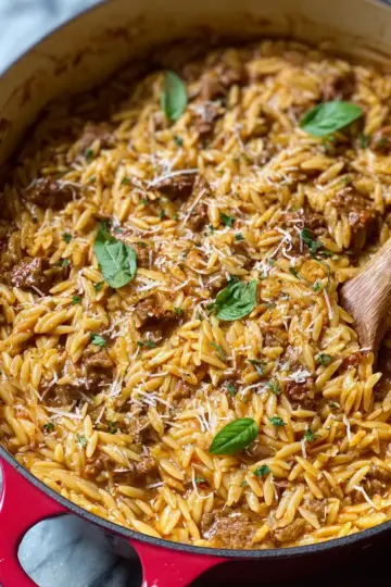 Creamy One-Pot Beef Orzo