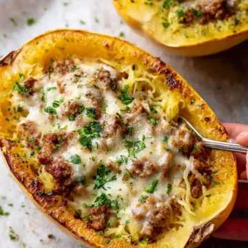 Sausage Stuffed Spaghetti Squash