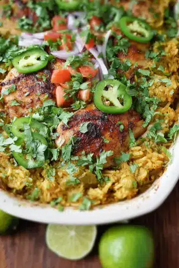 Peruvian Chicken And Rice Bake