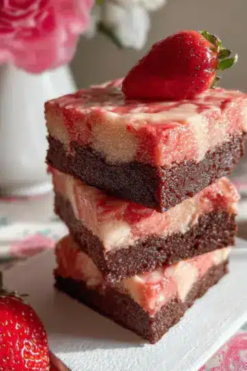Strawberry Sweetheart Brownies