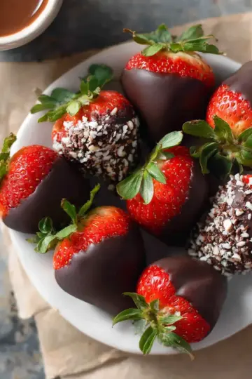 Chocolate Covered Strawberries (3 ingredient dessert!)