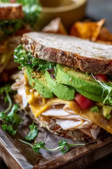 Honey Mustard Turkey Avocado Sandwich