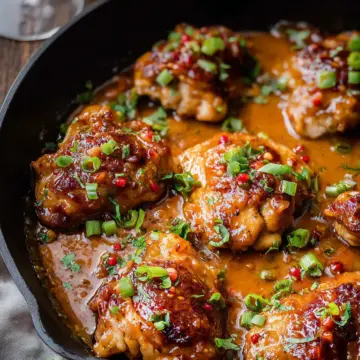 Skillet Bang Bang Chicken Thighs