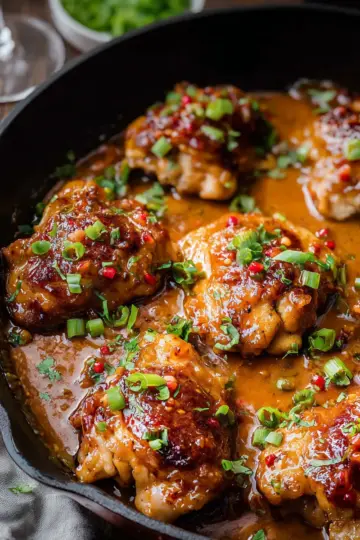 Skillet Bang Bang Chicken Thighs