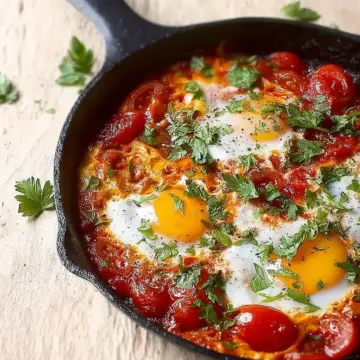 Shakshuka aux oeufs et tomates