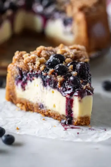 Blueberry Crumble Cheesecake
