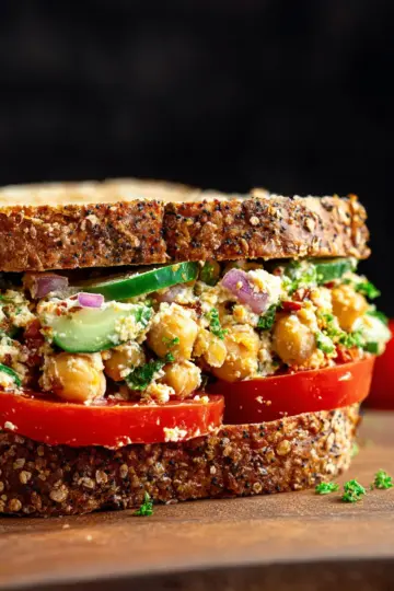Mediterranean Chickpea Salad Sandwich