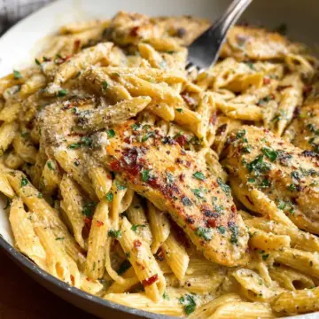 Garlic Parmesan Chicken and Pasta (One-Pan)