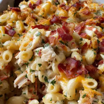 Chicken Bacon Ranch Pasta Bake