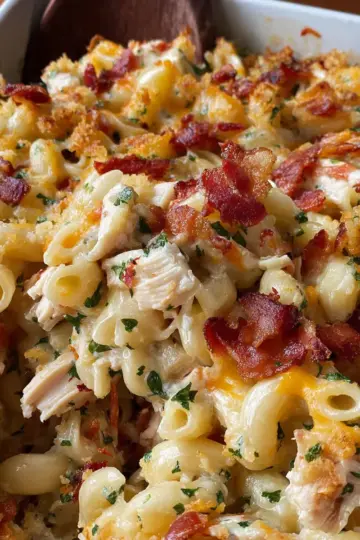 Chicken Bacon Ranch Pasta Bake