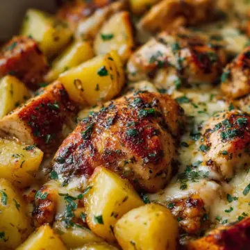 Garlic Parmesan Chicken and Potatoes (One-Pan Dinner)