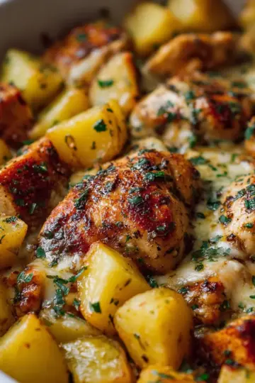 Garlic Parmesan Chicken and Potatoes (One-Pan Dinner)