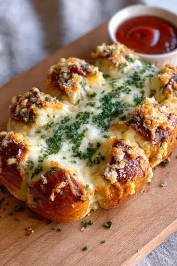 Cheesy Stuffed Garlic Bread Rolls