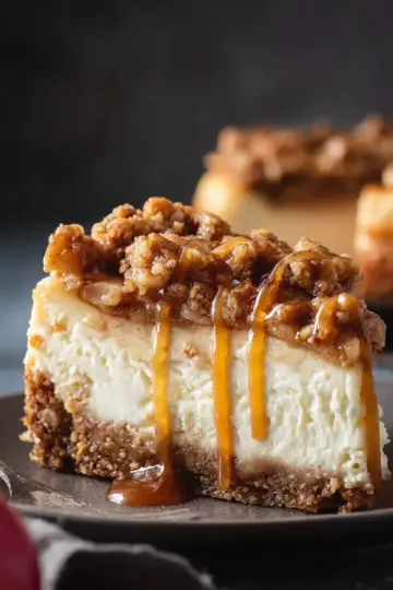 Apple Crisp Cheesecake