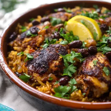 One Pot Moroccan Chicken and Rice