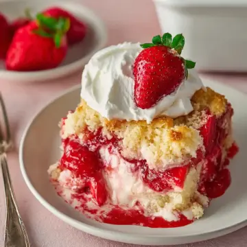Strawberry Cheesecake Dump Cake