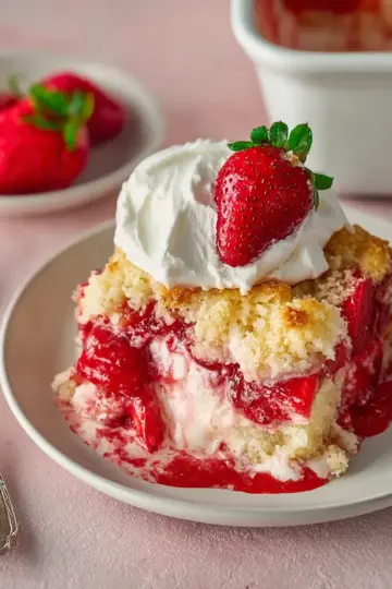 Strawberry Cheesecake Dump Cake