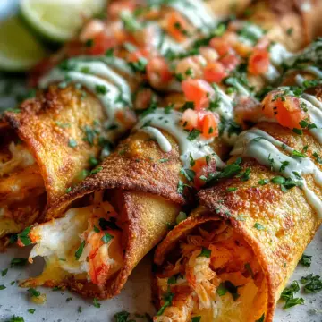 Crispy Crab And Shrimp Queso Taquitos