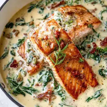 Creamy Garlic Butter Tuscan Salmon