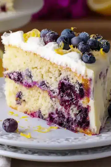 Lemon Blueberry Cake (The BEST)