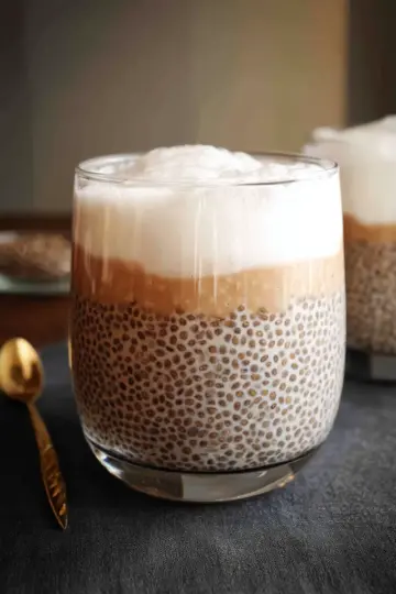 Bubble Tea Pudding – with Chia and Salted Foam