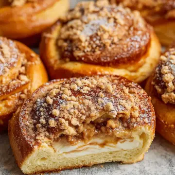 Apple Cheesecake Brioche Buns