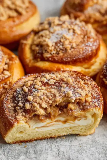 Apple Cheesecake Brioche Buns