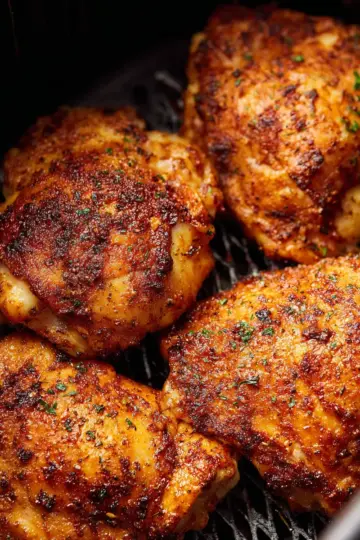 Air Fryer Chicken Thighs - Super Crispy!