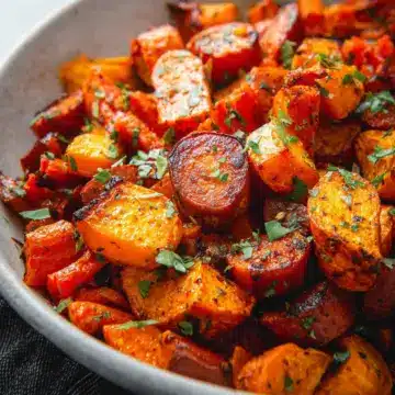 Roasted Sweet Potatoes and Carrots
