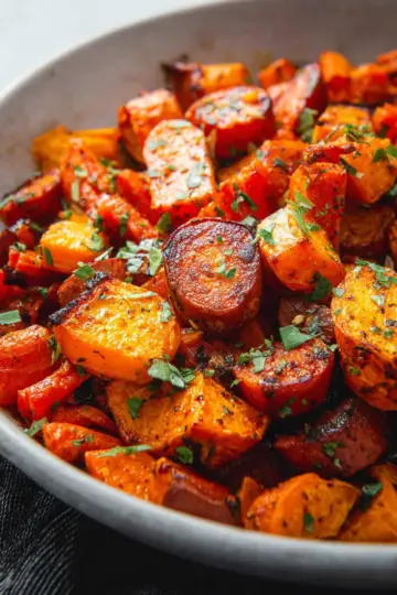 Roasted Sweet Potatoes and Carrots