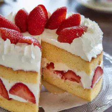 Japanese Strawberry Sponge Cake (Strawberry Shortcake)