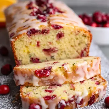 The Best Glazed Cranberry Orange Bread
