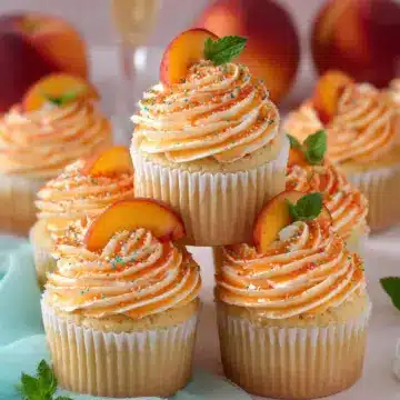 Peach Bellini Cupcakes