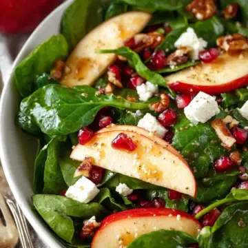 Apple Feta Spinach Salad