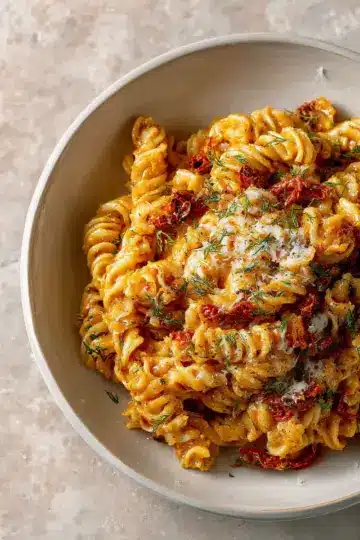 Creamy Sun-Dried Tomato Pasta with Capers and Dill
