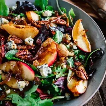 Roasted Apple Salad with Caramelized Shallot Vinaigrette