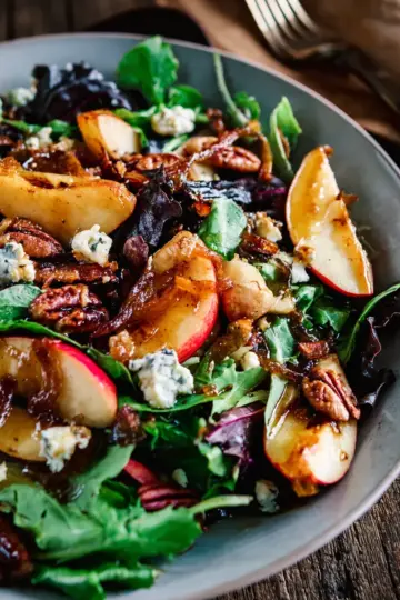 Roasted Apple Salad with Caramelized Shallot Vinaigrette