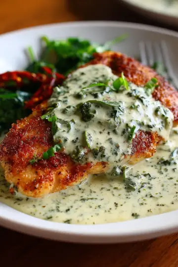 Chicken in Basil Cream Sauce