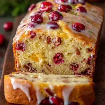 Cranberry Bread with Orange Glaze